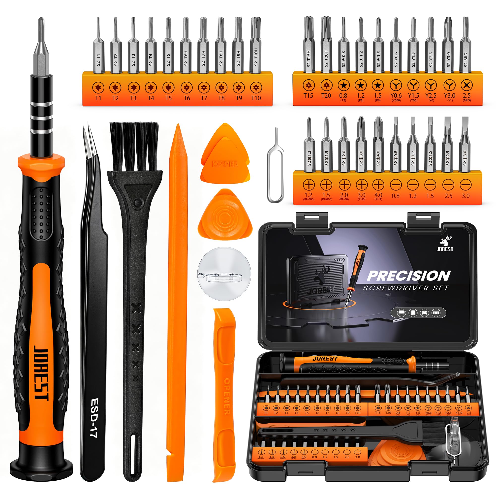 Amazon | JOREST 40個精密ドライバーセット, DIY工具, 三角/Y型ネジ