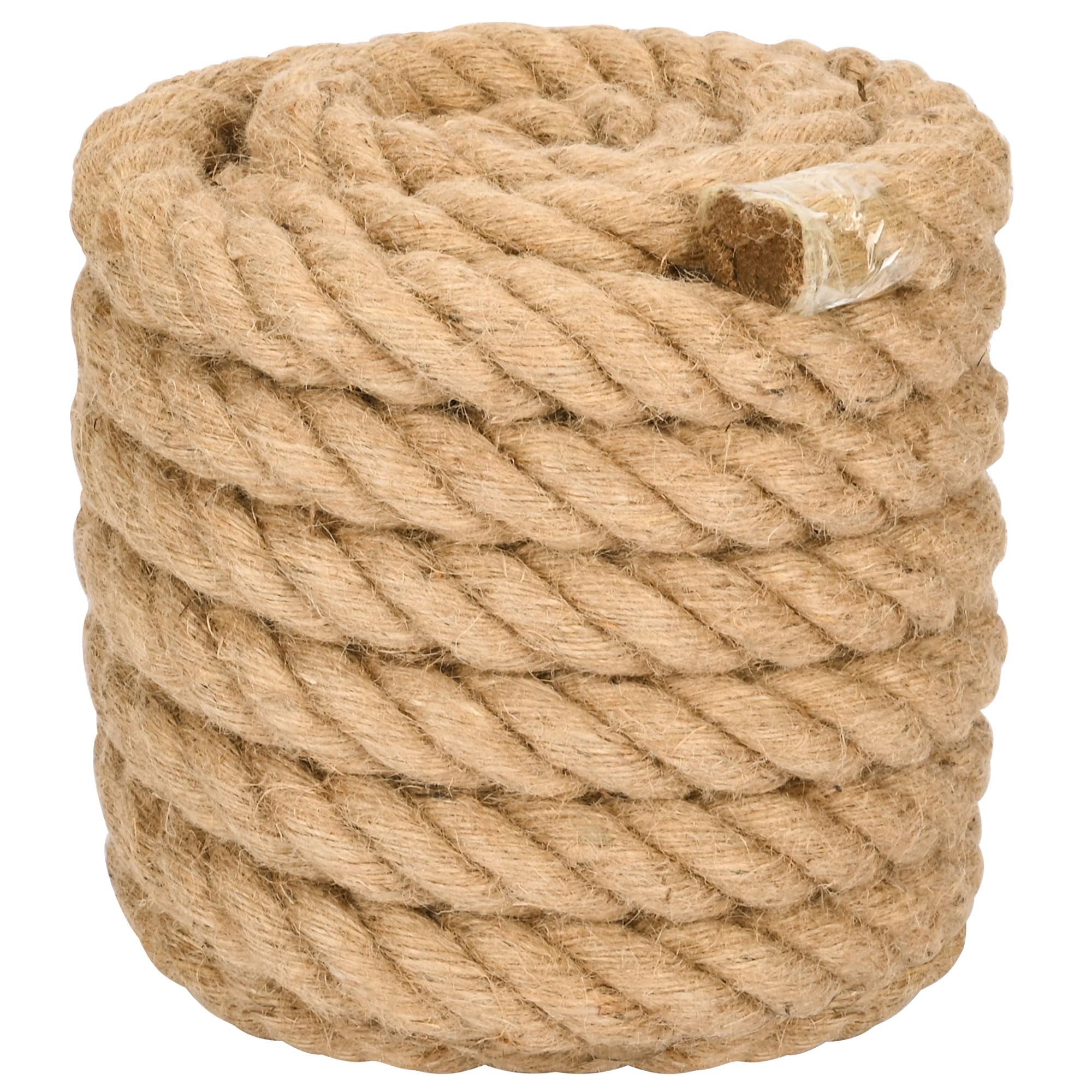 rloao 10m x 40mm Natural Jute Twine Rope, Heavy Duty Jute Garden Rope