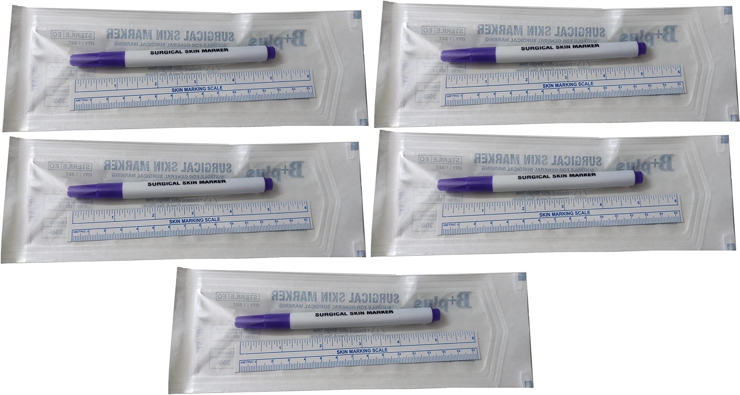 morel SURGICAL AND MEDICAL SKIN MARKER PEN MARKER PEN FOR TATOO MARKERS PEN PACK OF 5
