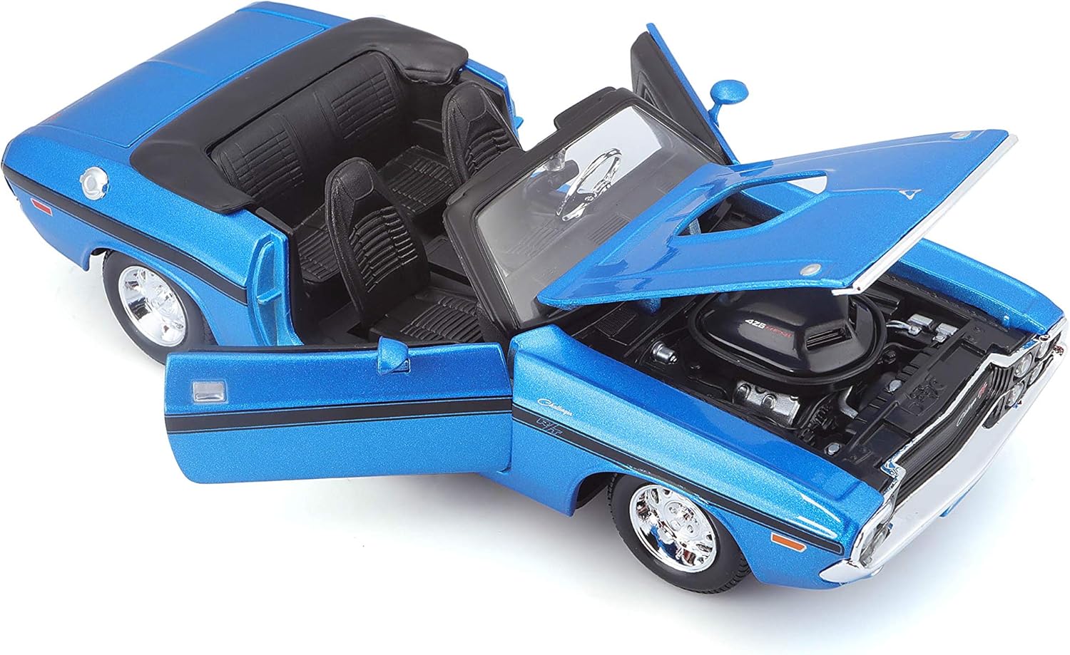 Maisto 1:24 Scale 1970 Dodge Challenger R/T Convertible Diecast Vehicle (Colors May Vary)