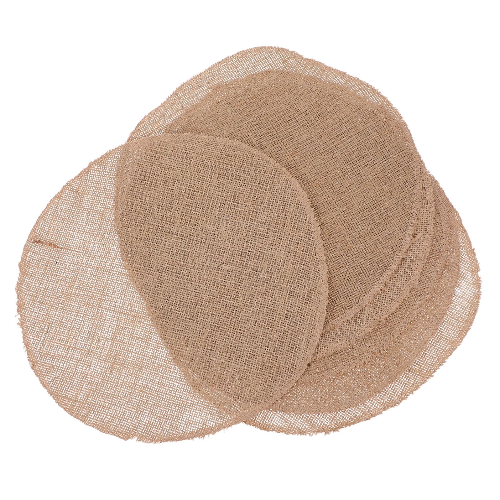 Dessous de plat ronds antidérapants et résistants à la chaleur en jute lavable x6