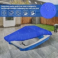 Vista 4 de iCOVER - Funda para barco con pedal para 3 o 5 personas, resistente al agua, color azul