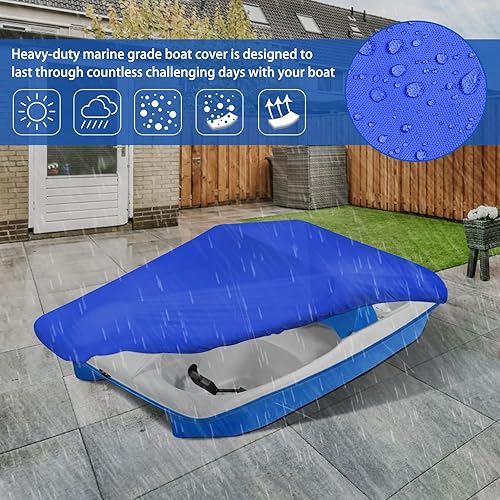 Miniatura 4 de iCOVER - Funda para barco con pedal para 3 o 5 personas, resistente al agua, color azul