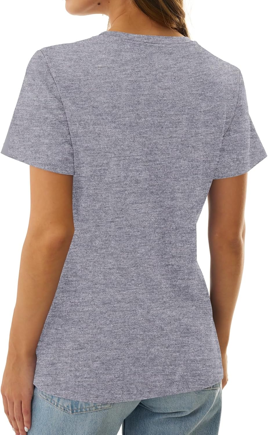 Womens Short Sleeve Cotton Shirts Crewneck Summer Tops Casual Cute Basic Tee Tshirt Spring Clothes Outfits Trendy - Image 3