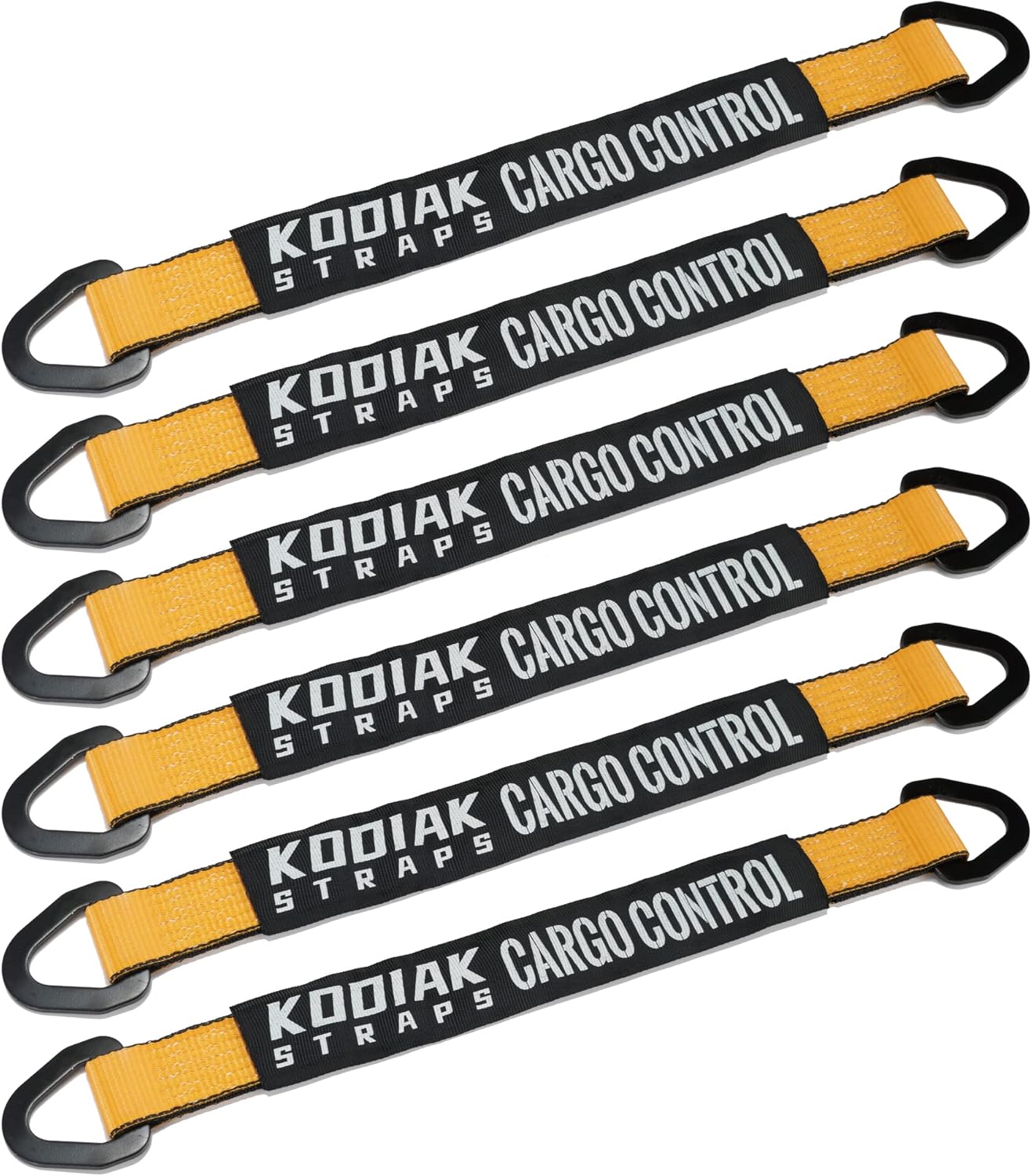 Axle Tie Down Straps with Wear Pad 6 Pack 24"x 2" with D