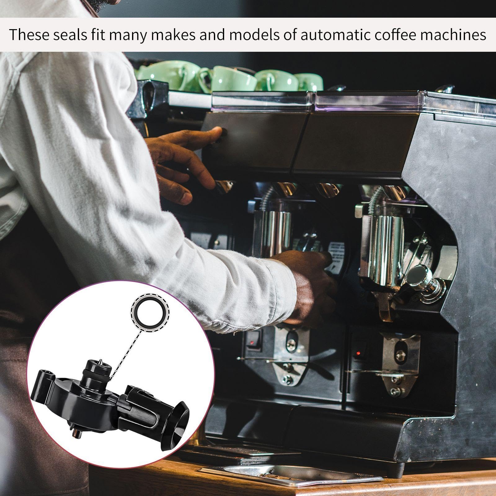 Junta Tórica de Silicona 45 Piezas para Válvulas de Vapor, Anillo de Sellado de Máquina de Café