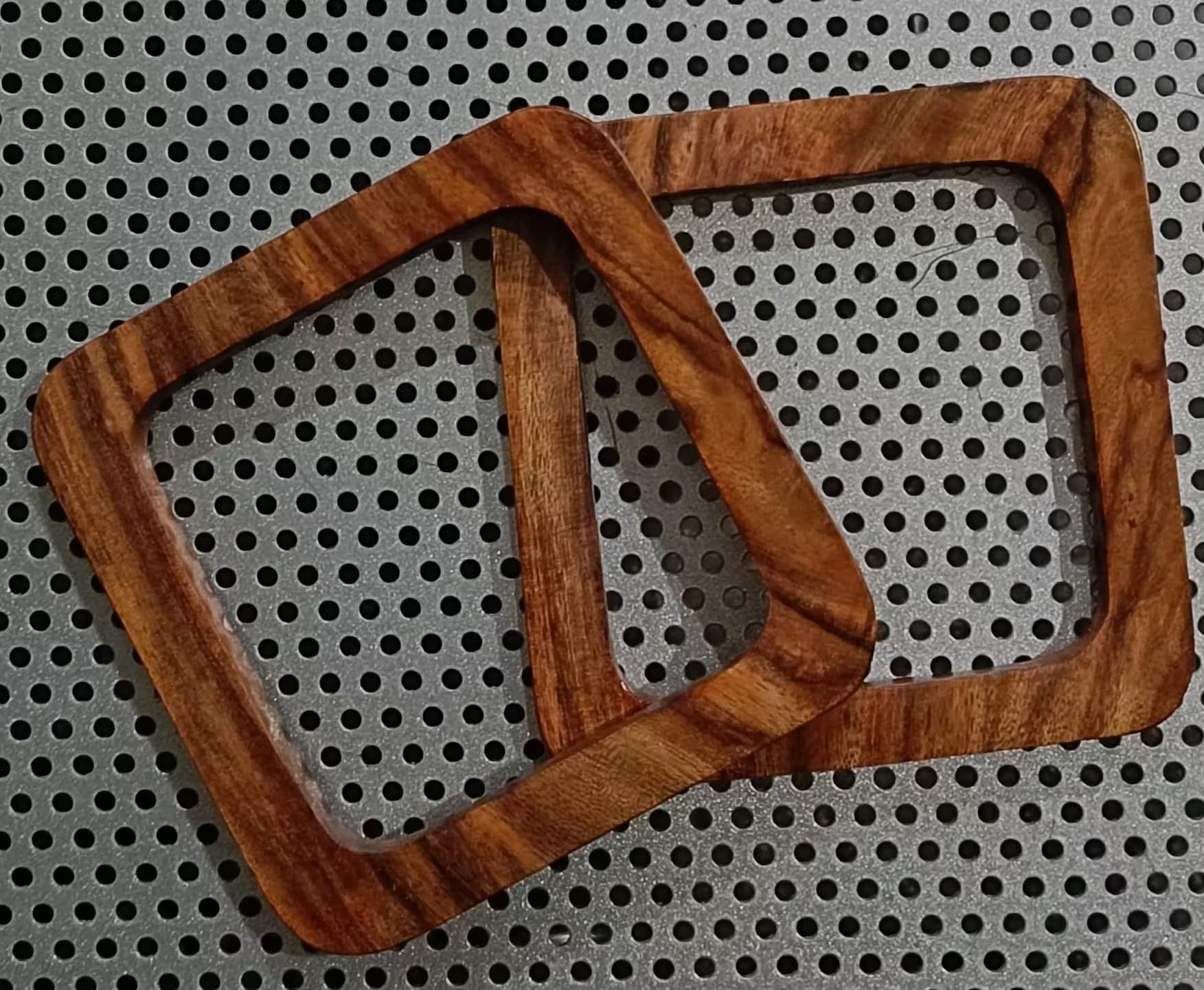 Trend N Trade Square Shape SHEESHAM Wooden Handle for Macrame Bag/Purse and Craft 4 * 4INCH (1 Pair) Set of 2 Handles-image-25
