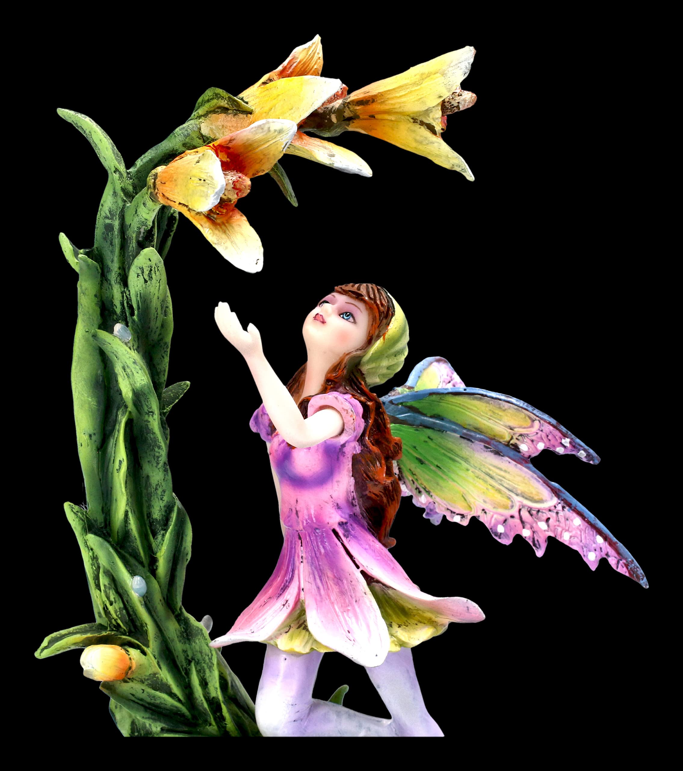 Elfen Figur Beeny sammelt Nektar aus Blumen | Fairy Statue