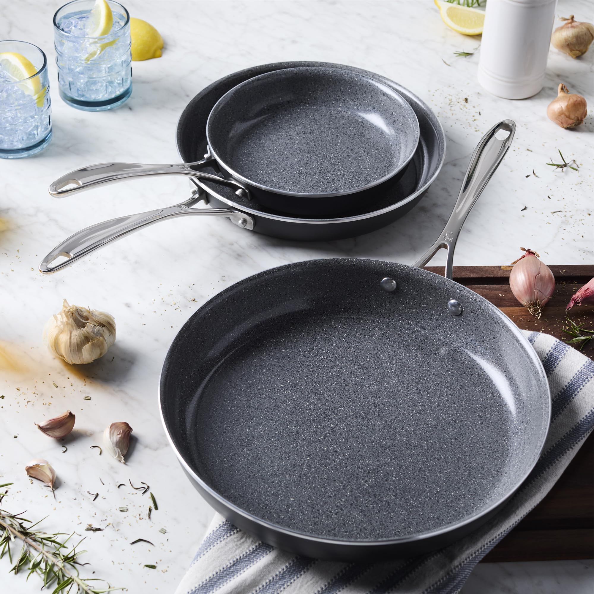 Amazon.com: HENCKELS Capri Ceramic 3-pc Aluminum Ceramic Nonstick