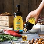 Moresh Moroccan Huile d'olive extra vierge lisse, à source unique, 1L Bouteille en verre foncé (34 Voir le tableau 1. - paquet de 1