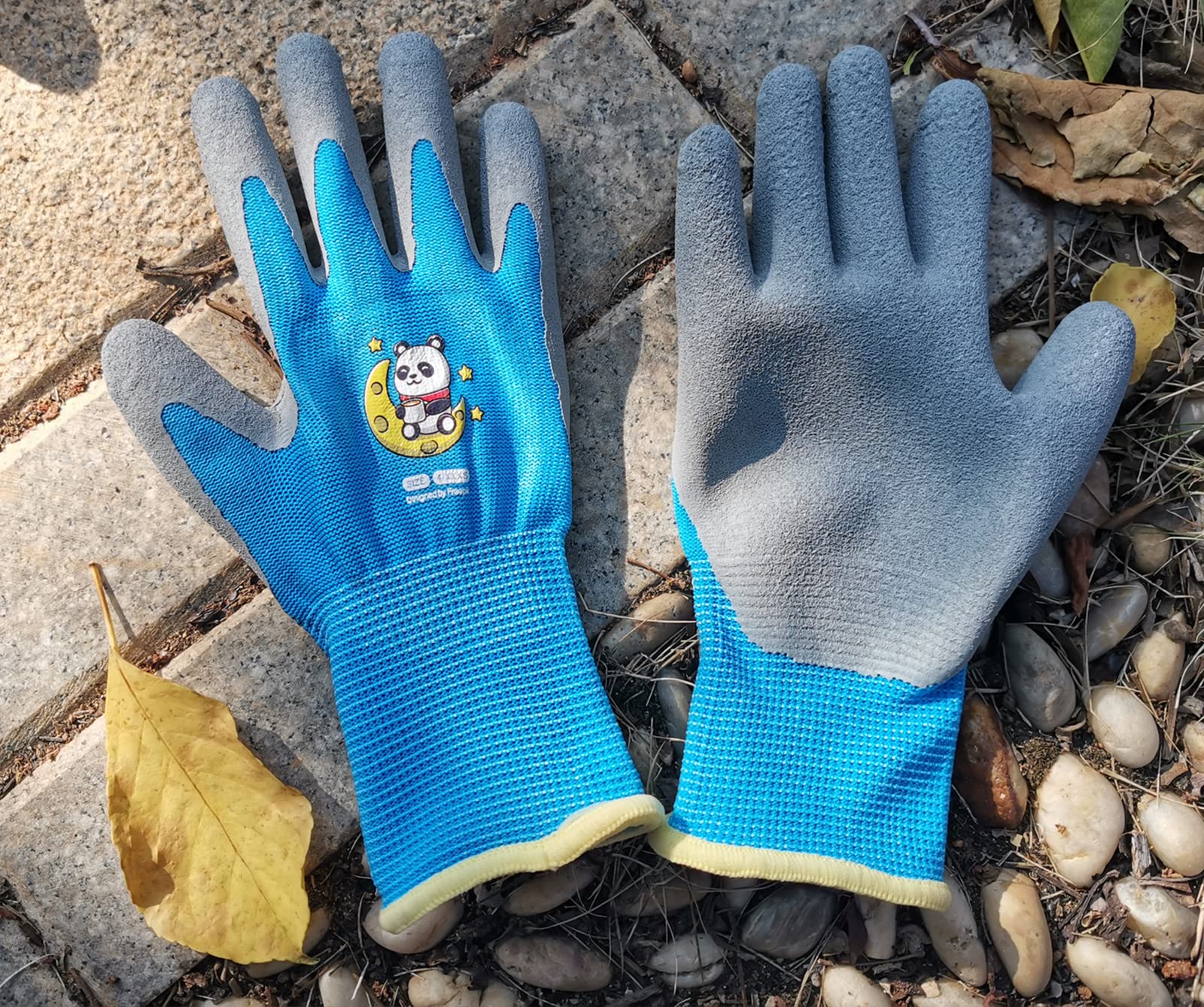 KDK Gartenhandschuhe für Kinder, Alter 3–5 Jahre, Hofarbeitshandschuhe für Kleinkinder, Jugendliche, Mädchen, Jungen, Kinder, weiche Sicherheits-Gummihandschuhe (Größe S 3–5 Jahre, 1 Paar,
