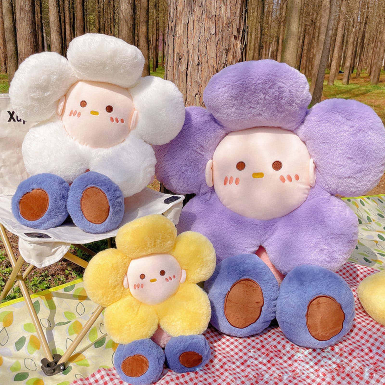 Amazon｜ひまわりのぬいぐるみ、かわいい花のぬいぐるみ、花の枕、花の