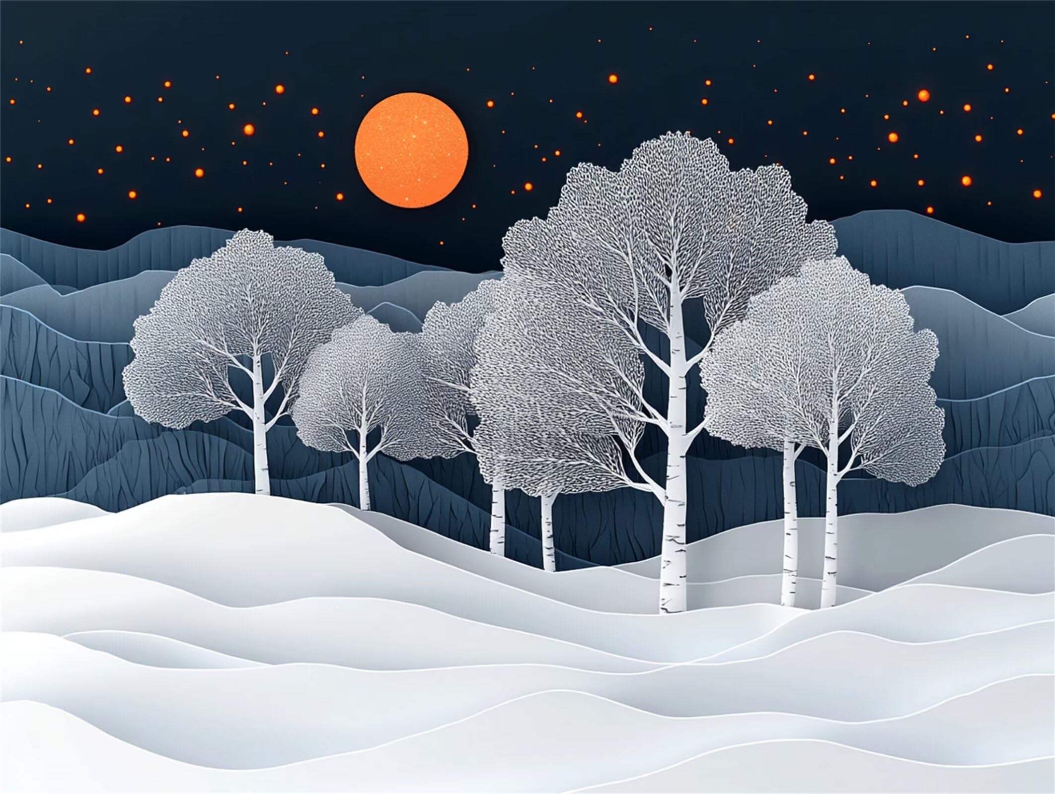 Puzzle 1314 Pieces Dessin animé Puzzle Adulte 75x50cm, Arbre, n-347