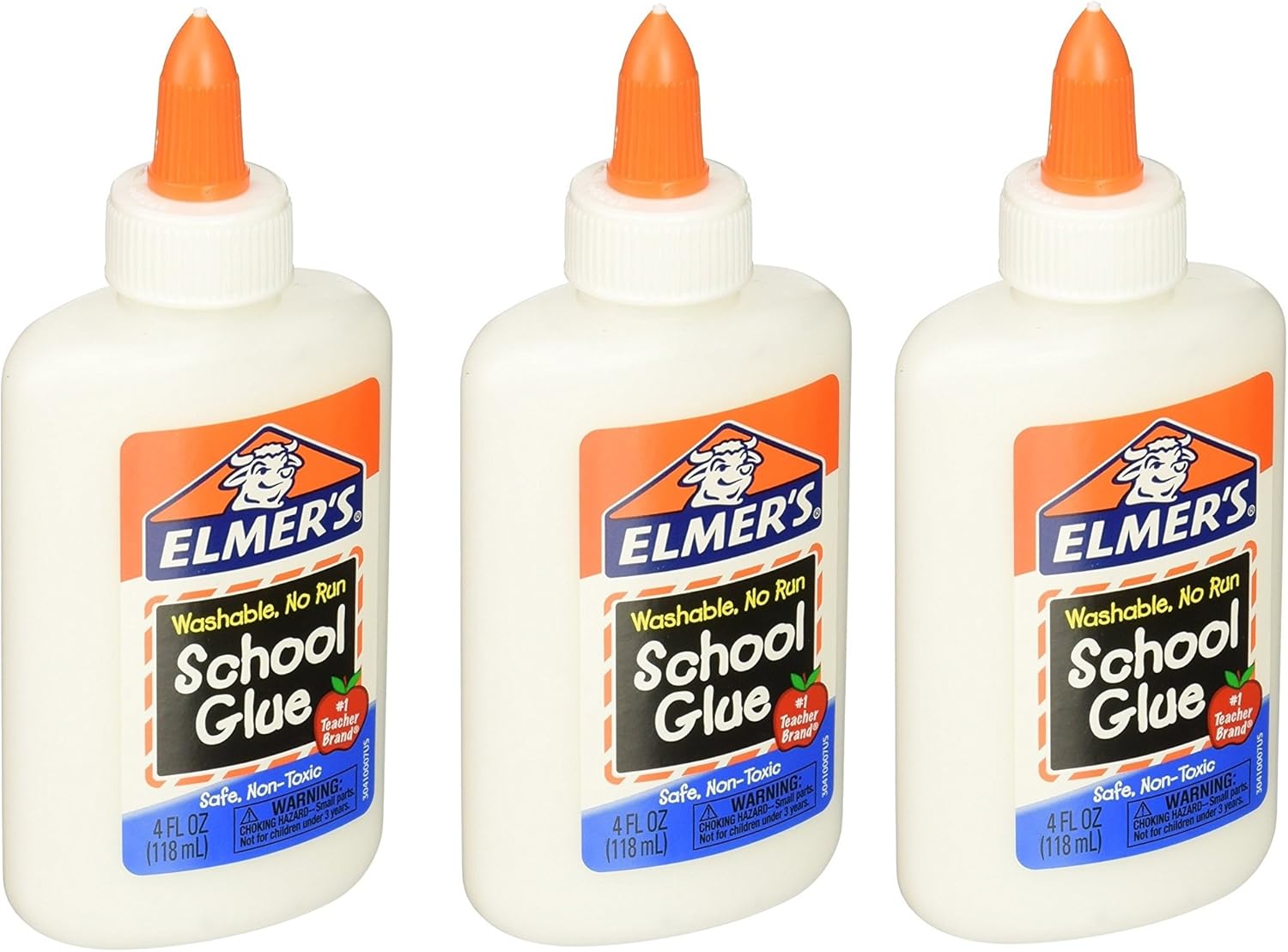 Elmers Liquid School Glue qUOaZh, Washable, 4 Ounces, 3 Count : Office Products
