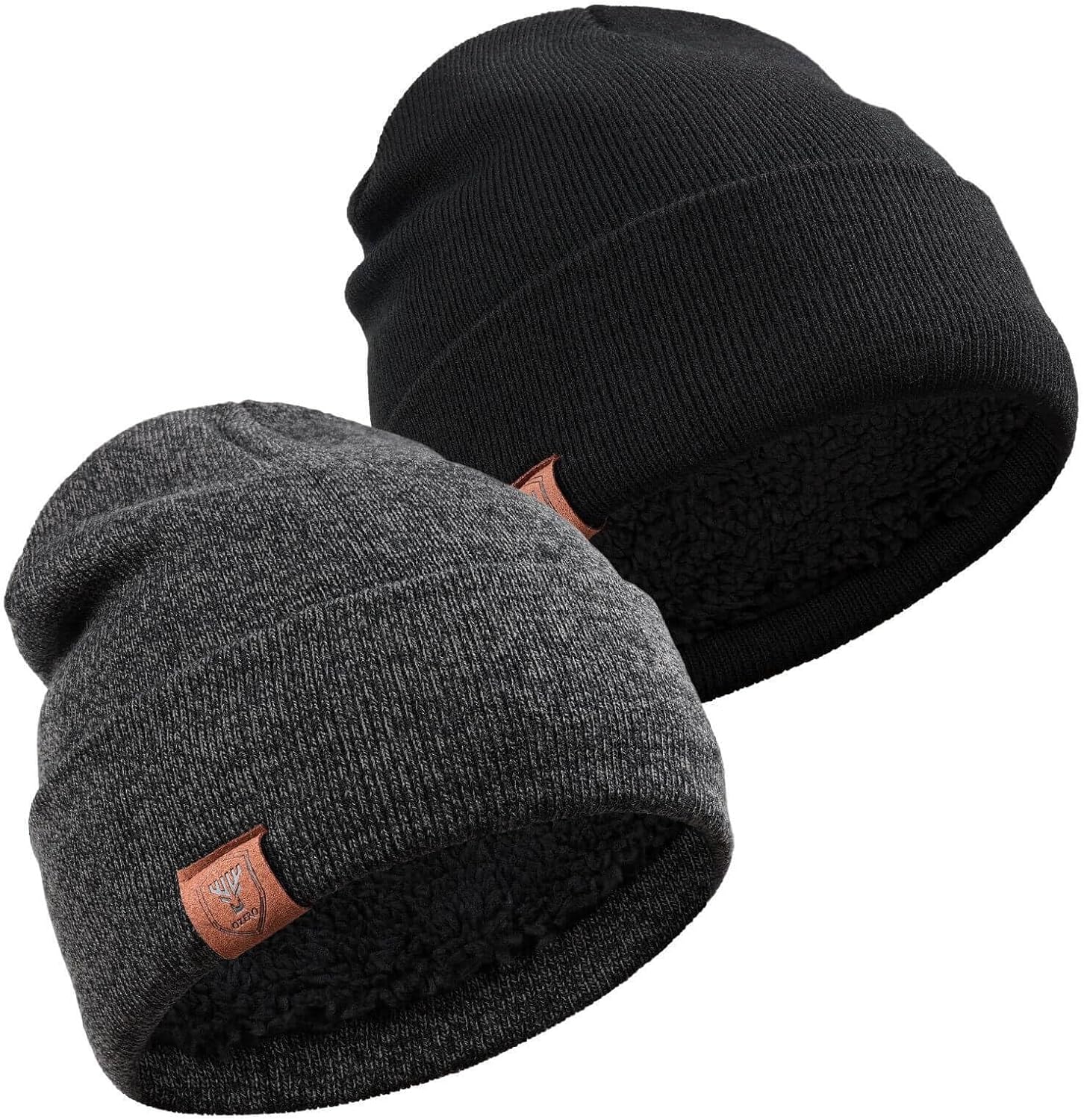 OZERO Winter Beanie Daily Hat - Thermal Polar Fleece Ski Stocking Skull Cap for Men and Women