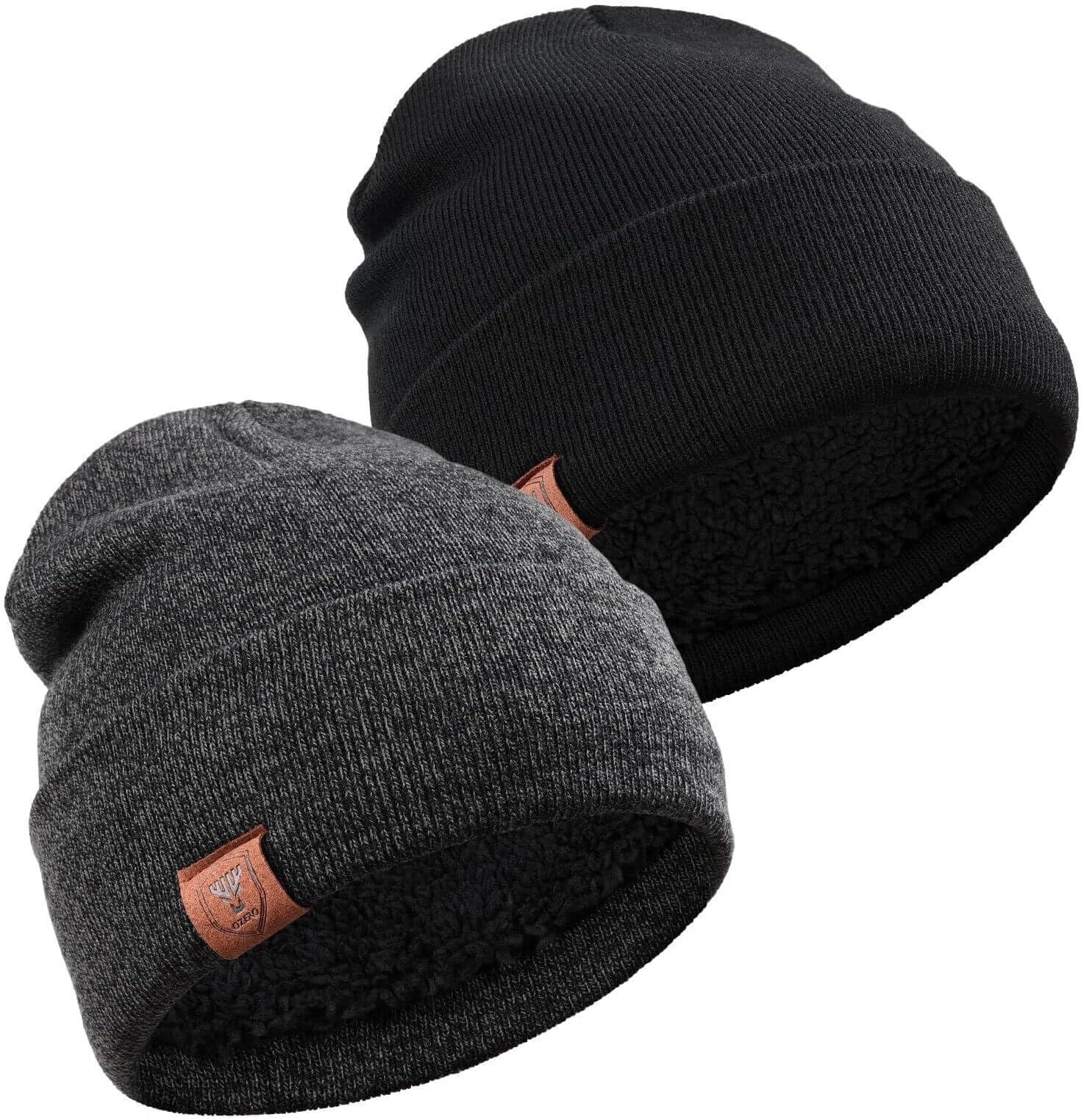 Winter Beanie Daily Hat - Thermal Polar Fleece Ski Stocking Skull Cap for Men and Women