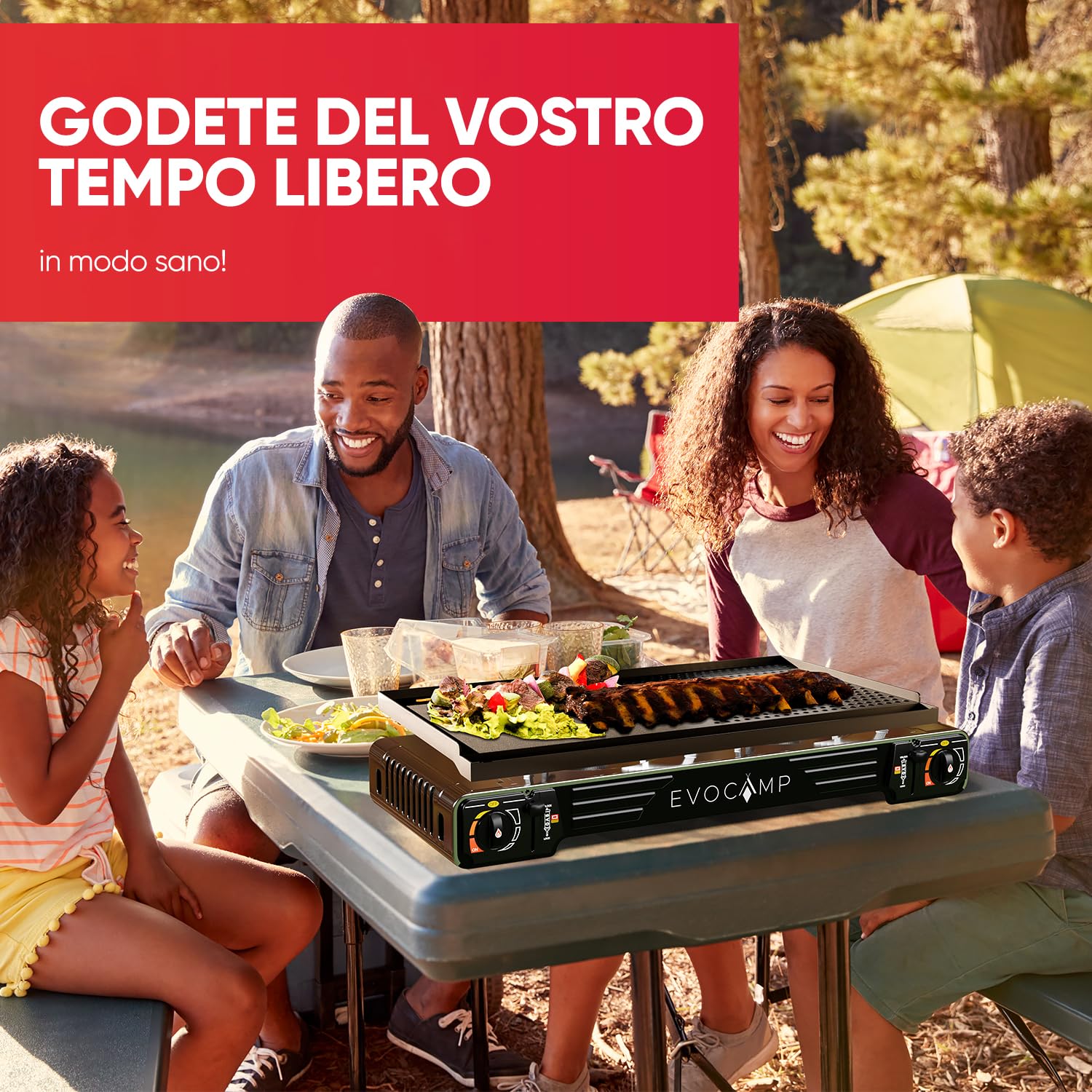 Piastra per grigliare per cucina a gas quadrata, padella antiaderente per fornelli da campeggio, tappetino per barbecue, griglia da campeggio e a gas, accessori per fornelli da campeggio