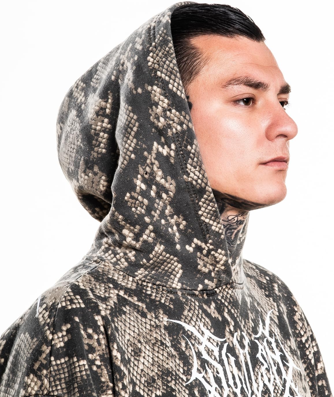 Sullen Men's Rattled Tattoo Lifestyle Graphic Long Sleeve Pullover Hooded Fleece Sweatshirt Animal Print - Image 5