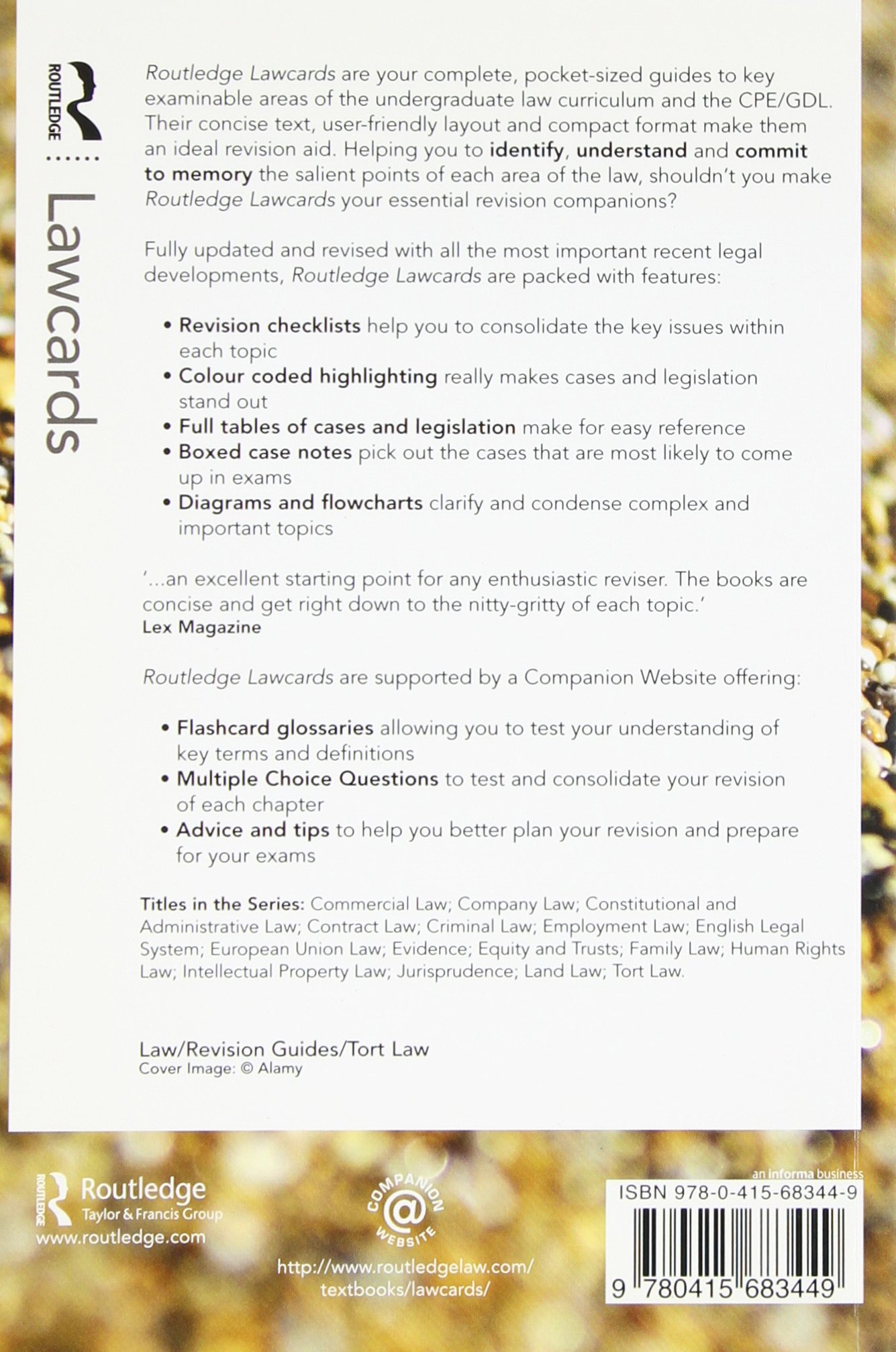 Tort Lawcards 2012-2013