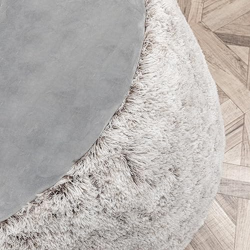 Miniatura 57 de Funda para puf de almacenamiento, sin relleno, suave, lavable, de fibra de felpa, para adultos, muebles de sala de estar, funda de puf de piel Funda