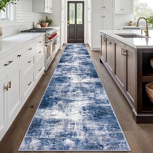 Miniatura 808 de IOHOUZE Alfombra pequeña abstracta de 2 x 3 pies, alfombra de entrada lavable para entrada interior, alfombras con respaldo de goma, alfombra gris