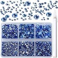 Vista 88 de 2880 diamantes de imitación para arte de uñas, sin termofijación, fijación con pegamento, cristales redondos de vidrio con base plana para hacer