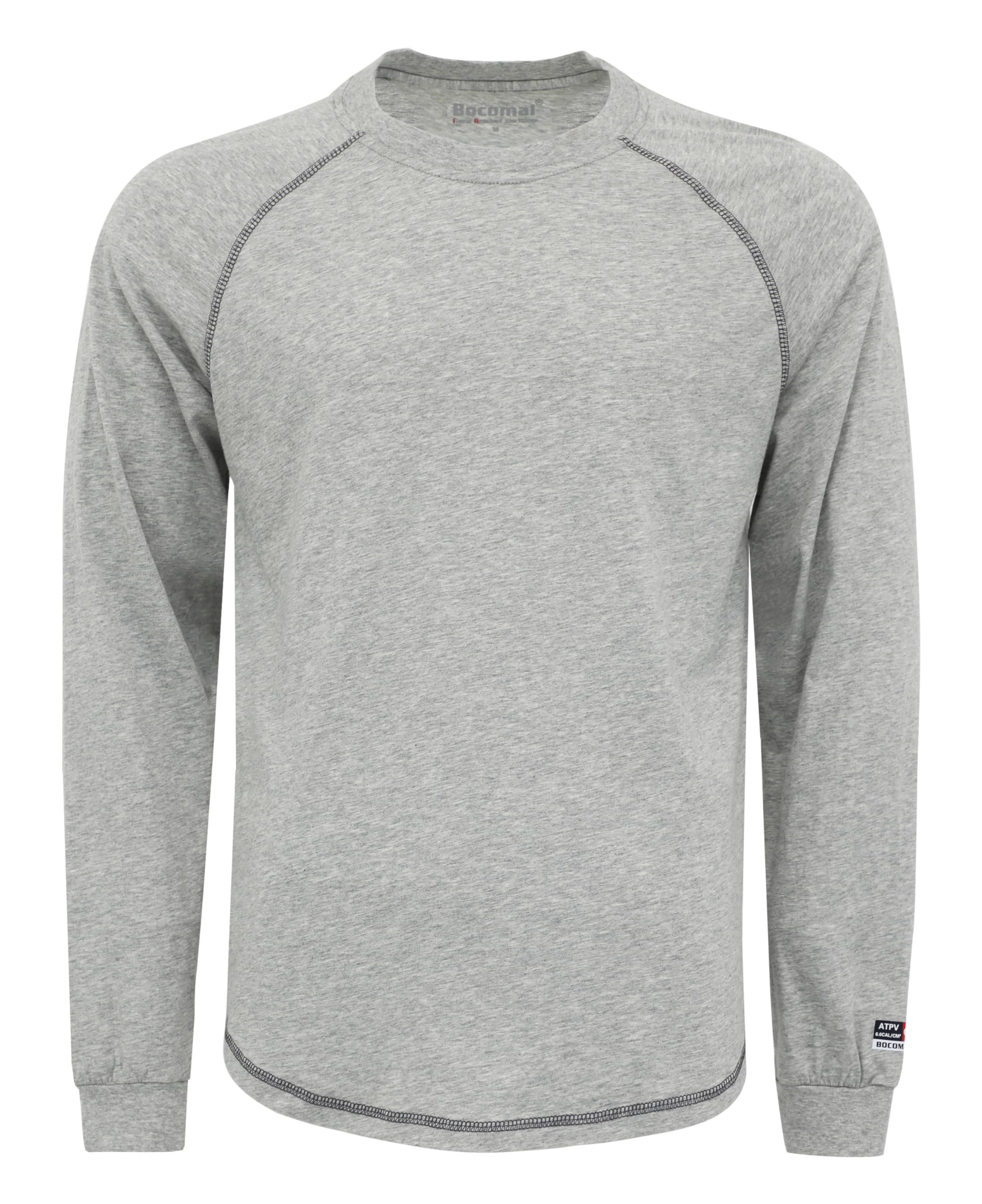 BOCOMAL FR Shirts for Summer 4oz EX Light Weight Flame Resistant Base Layer CAT1 Fire Retardant Crew Shirt