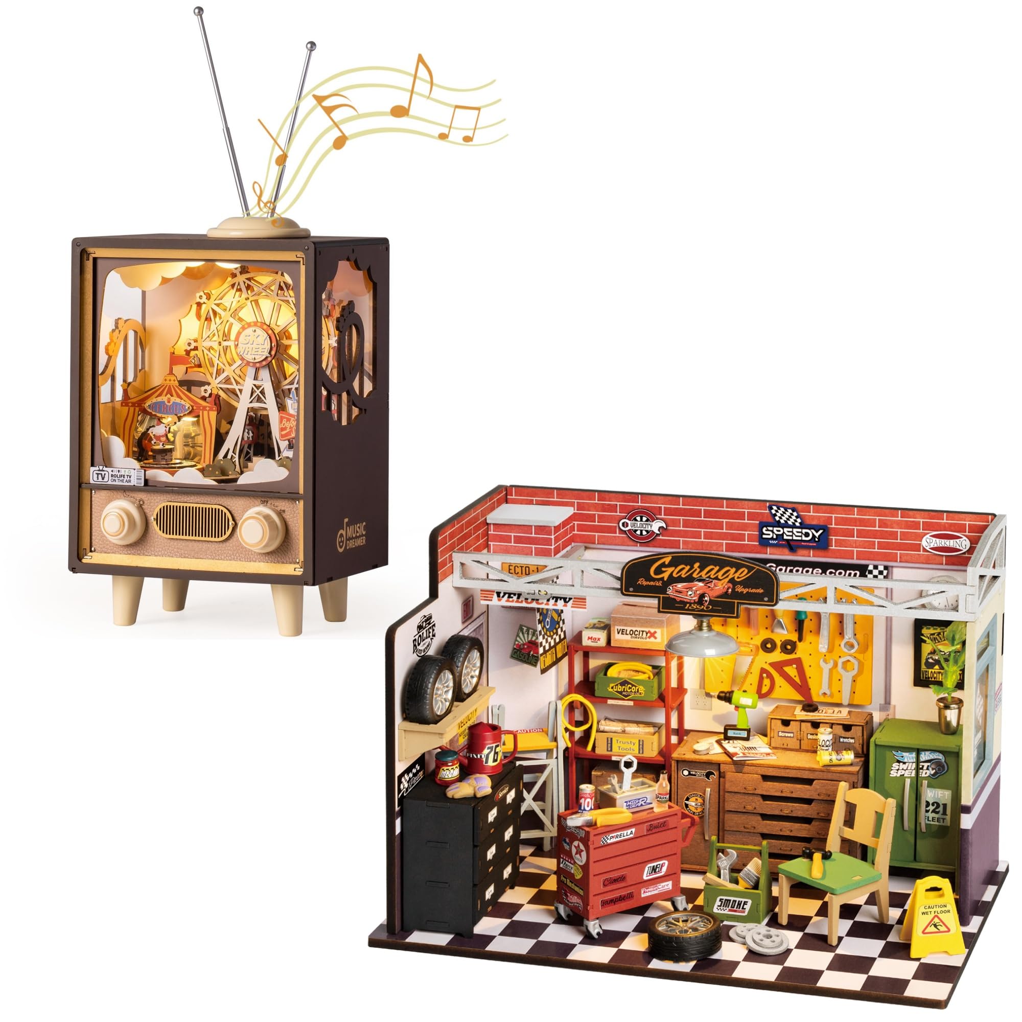 Amazon.com: ROBOTIME Miniature House Kit DIY Mini Dollhouse Garage