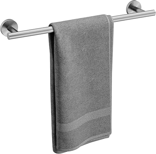 Miniatura 14 de Barra de Toalla Negra Mate, Toallero de Baño de 24 Pulgadas (Longitud Total 26 Pulgadas), Soporte de Toalla Montado en la Pared, Barra de Toalla de