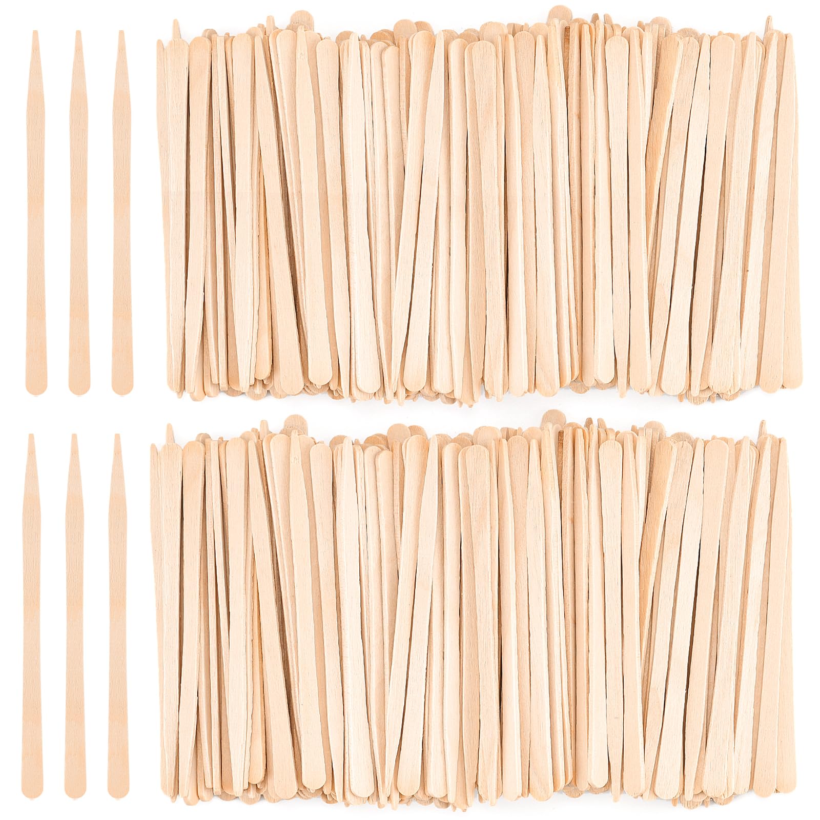 EWVVSS 1200-Pcs Eyebrow Wax Sticks for Hair Removal, Small Wooden Waxing Sticks, Wax Spatulas Sticks, Precision Brow Wax Sticks, Applicator Sticks for Facial Waxing
