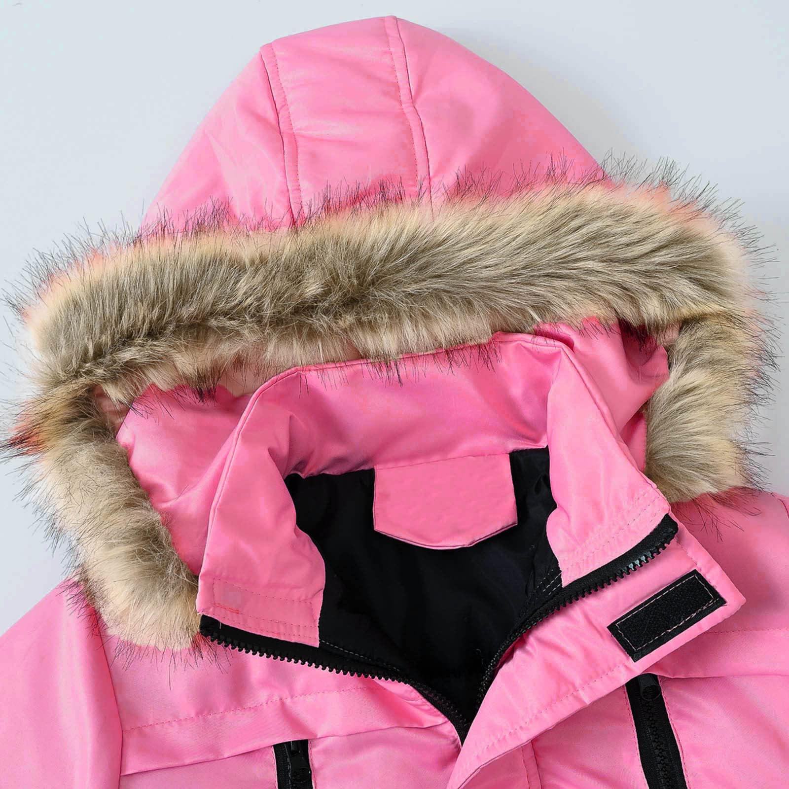 Generisch Jungen Winter Verdicken Mantel Mit Tasche Kapuzenjacke Dicke Baby Übergangsjacke Schneeanzug Kinder Winterjacken