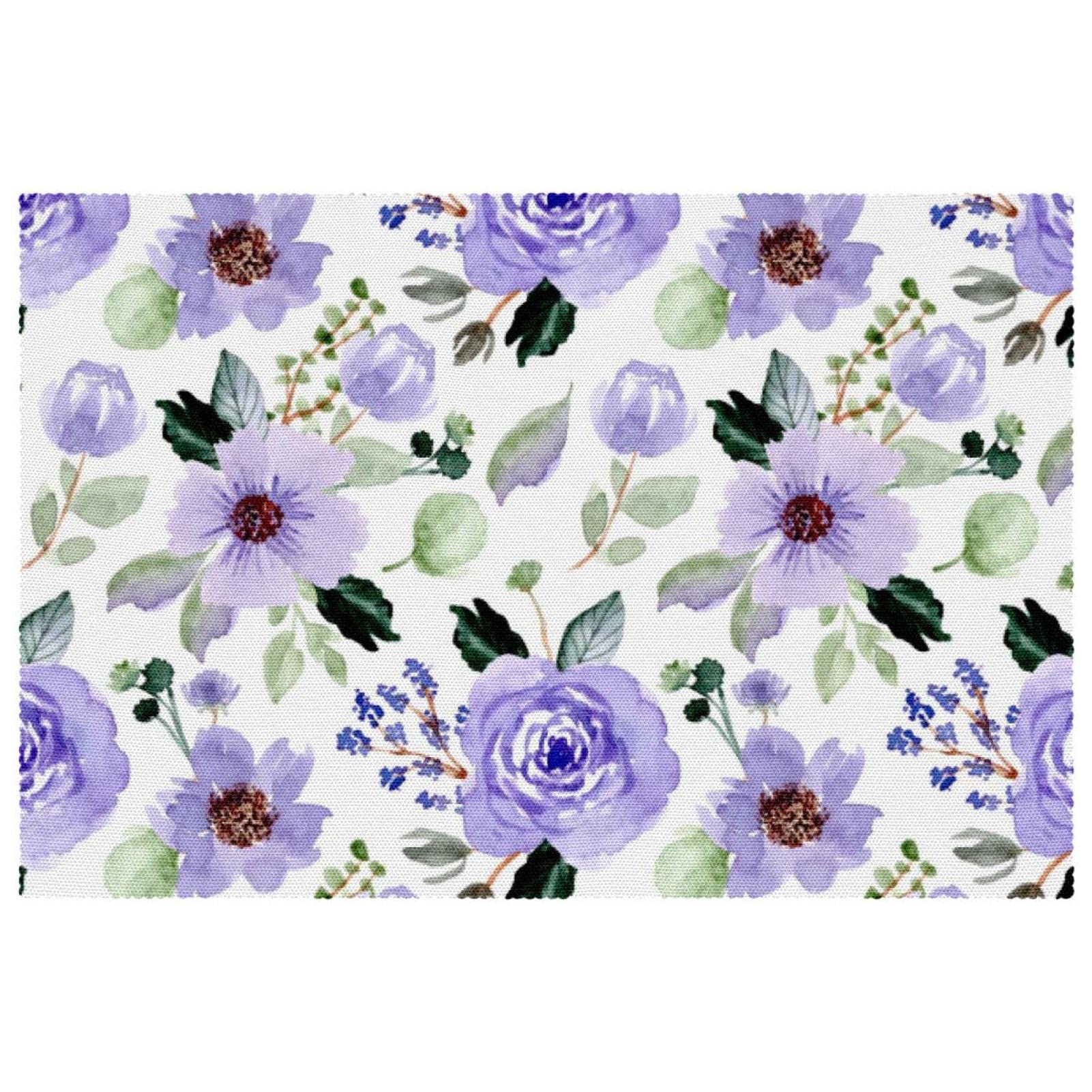 Sets de table floral aquarelle 30x45 antidérapant résistant chaleur