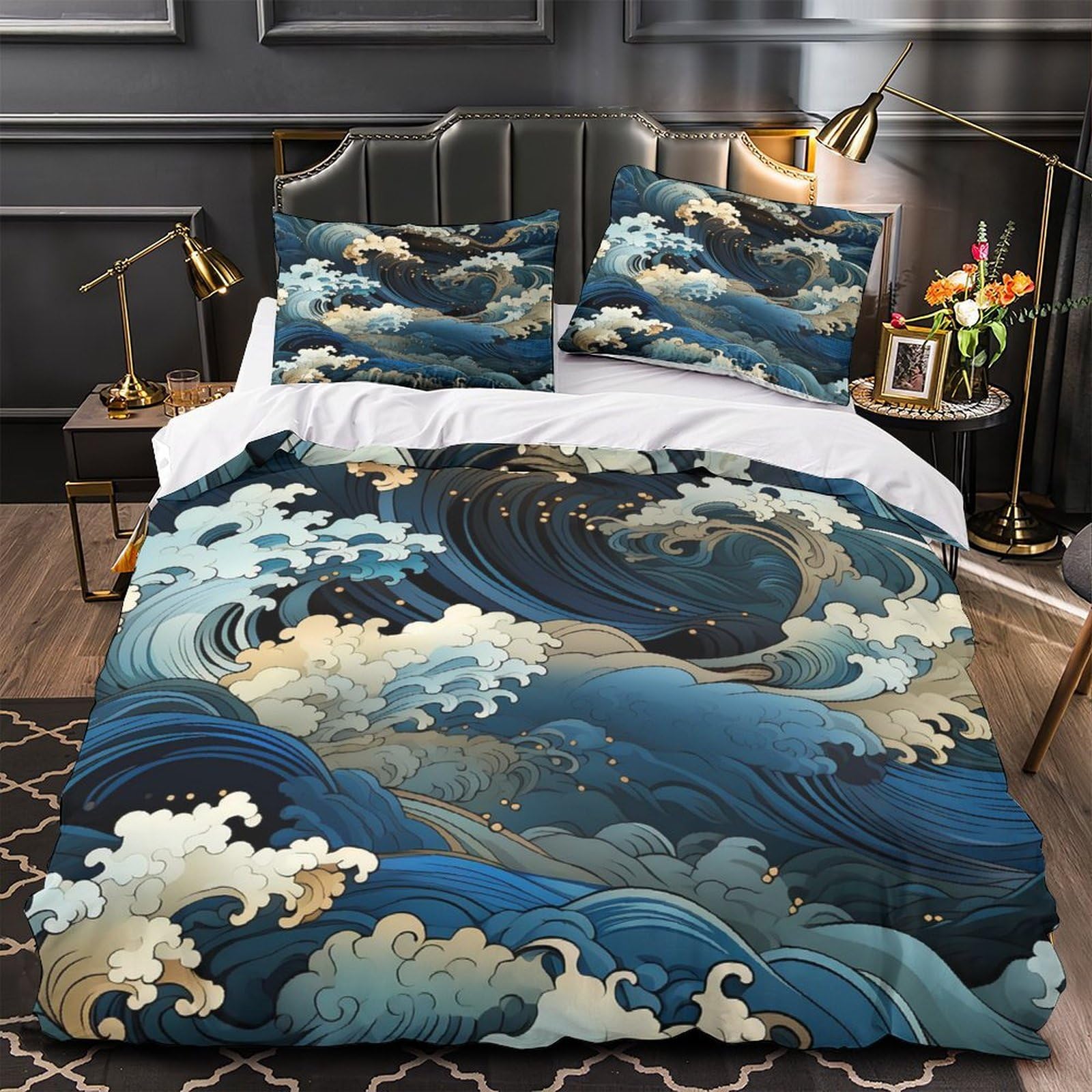 Housse de couette ocean waves hypoallergénique et douce pour éliminer les irritations nocturnes