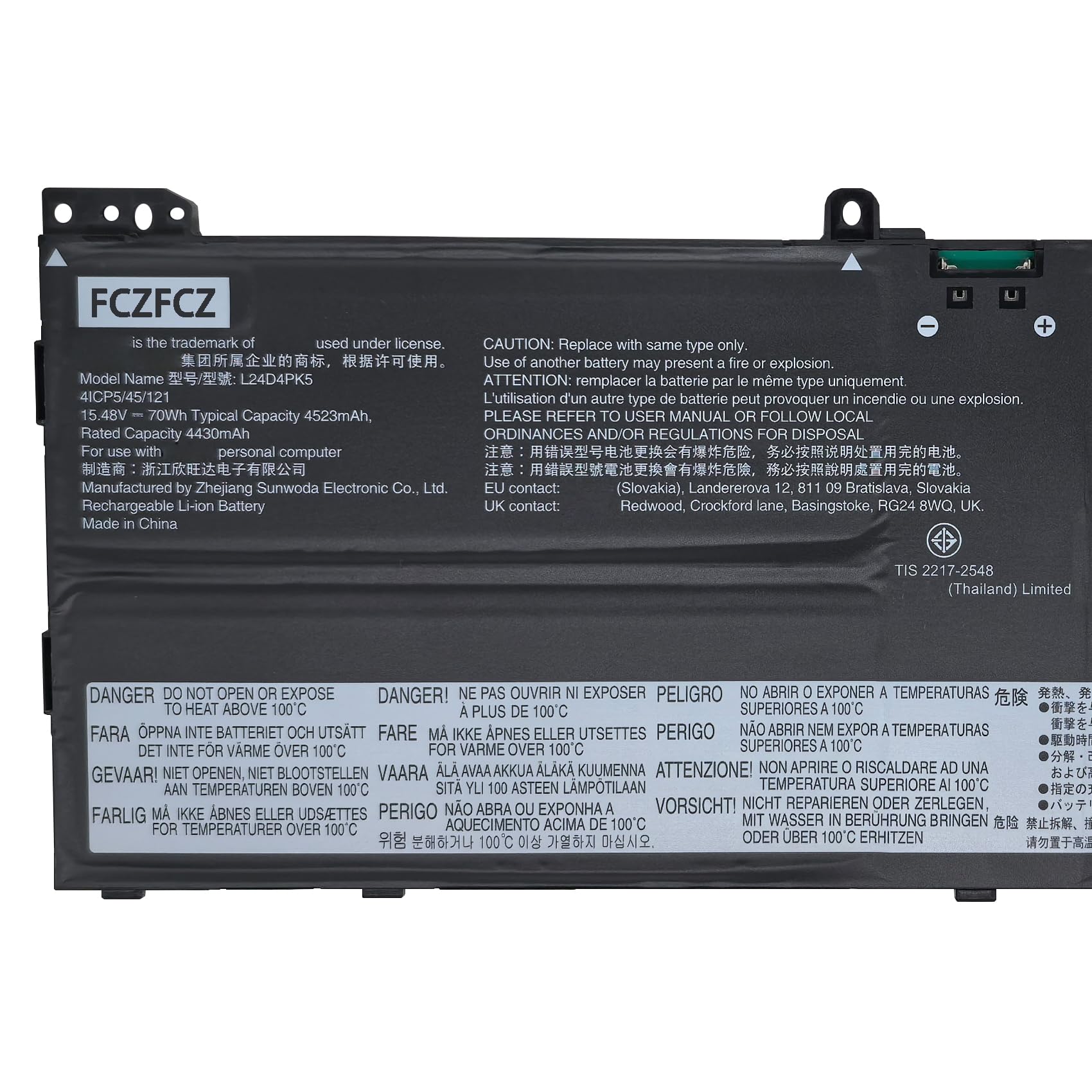 Amazon.com: FCZFCZ L24D4PK5 Laptop Battery 70Wh 4523mAh