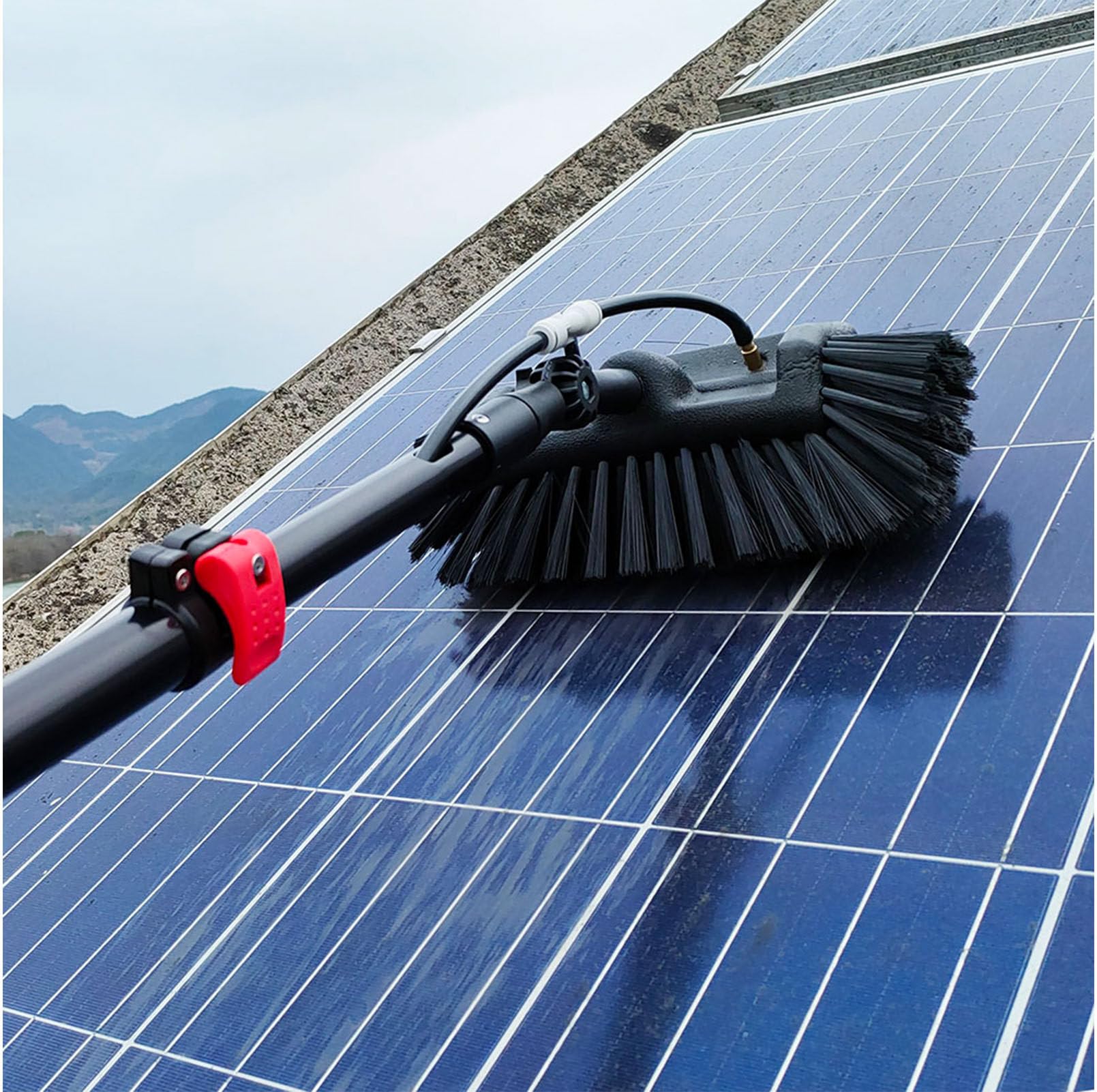 Limpiador De Ventanas Telescópico, Poste Telescópico High Clean De 3,6-12 M, Limpiador Extensible para Techo De Invernadero, Limpieza De Paneles Fotovoltaicos Y Solares,12M/39FT