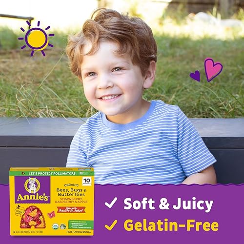 Miniatura 3 de Annie's Snacks orgánicos de frutas de abejas, insectos y mariposas, 5 unidades, 4 onzas
