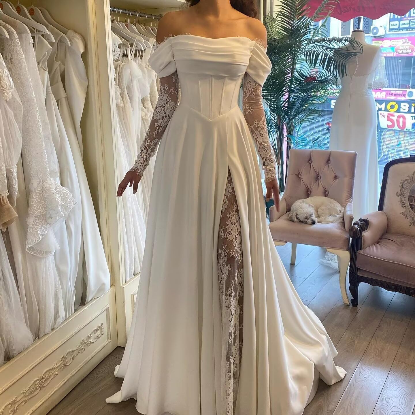 White Wedding Dresses for Bride Boho Lace Mermaid Sexy Beach Bridal Gowns for Bride with Long Train 2026 - Image 5