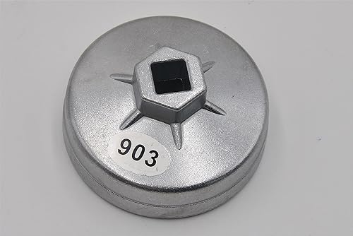 Valman Llave de filtro de aceite de 14 flautas de 2.913 in Herramienta de extracción de aluminio para Benz, para, para Sprinter, para, para, para y