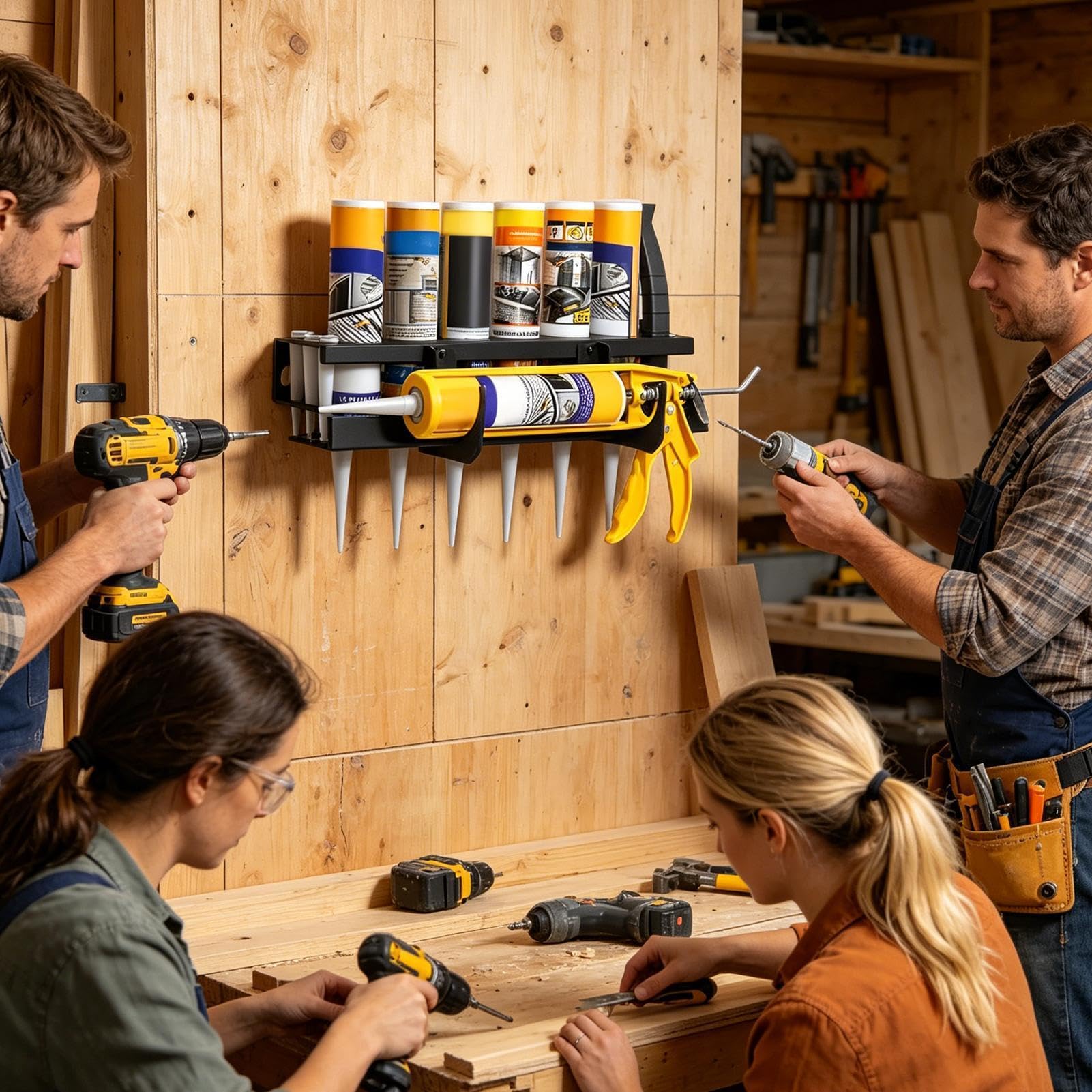 Support Pour Cartouche De Mastic Rack De Rangement Pour Outils Tubulaires | Support Mural De Rangement À Buses Adhésives Pour Industrie Atelier Garage Abri De Jardin Cabanon Réserve Maison Entrepô