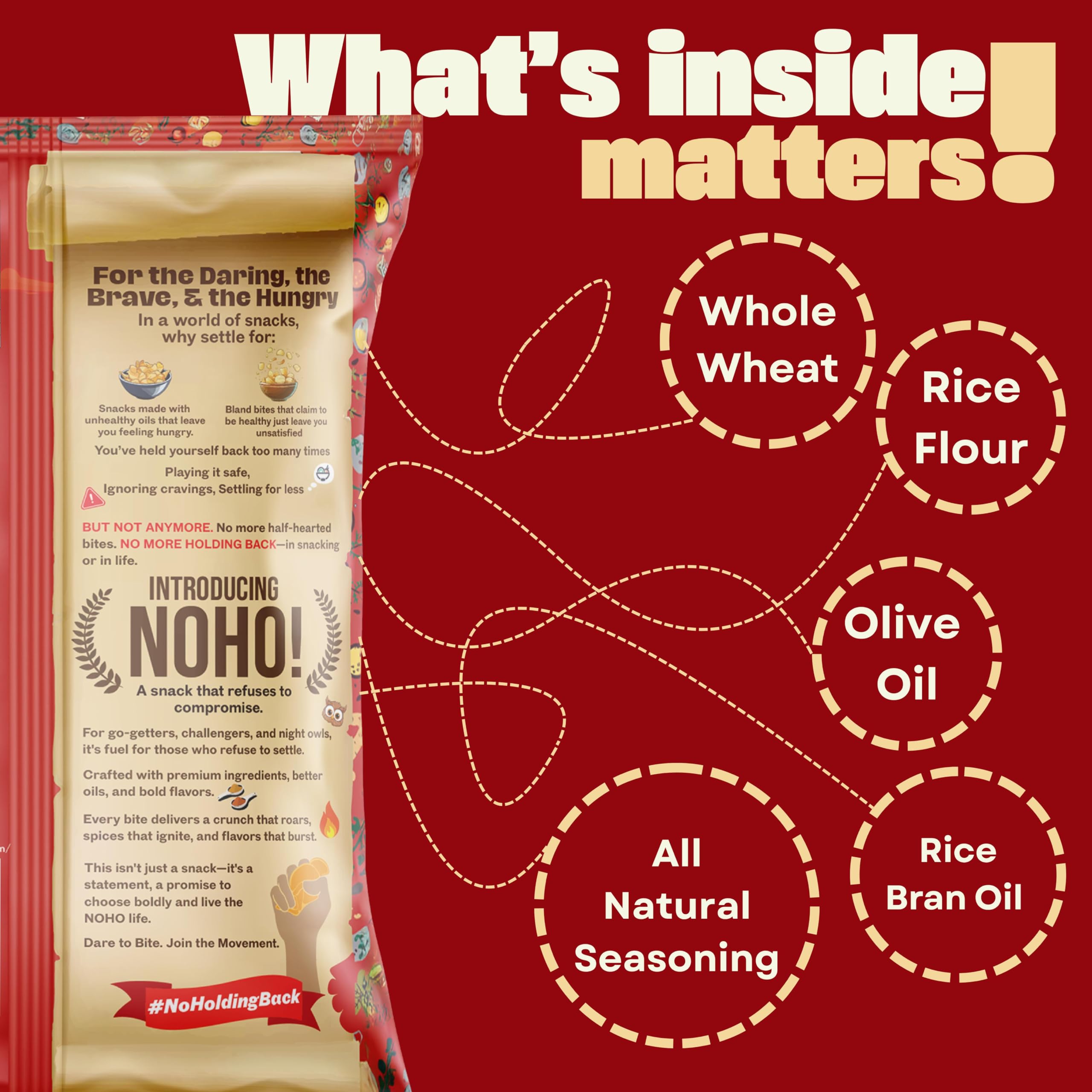 NoHo Wheat Chips | Peri Peri x2 & Masala Mint x2 (Pack of 4) | Healthy Baked, Not Fried | No Maida, No Palm Oil | Combo of 2 Flavours| Spicy, Tangy and Not So Spicy | Evening Snacks for Adults & Kids | 4