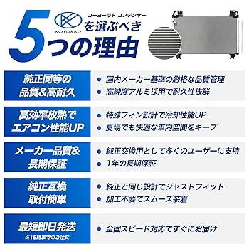 Amazon | KOYORAD コンデンサー 88460-22560 (クレスタ GX100