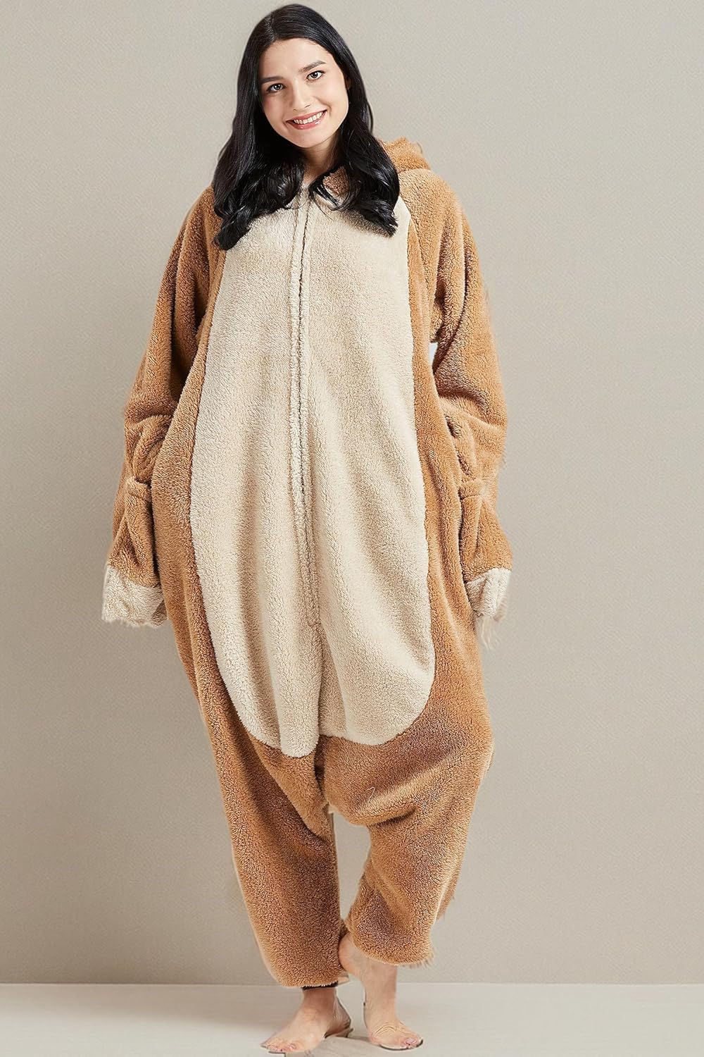 DarkCom Sloth Onesie Halloween Costume One Piece Unisex Adult Pajamas Women Men Sleepwear Christmas Pajamas - Image 3