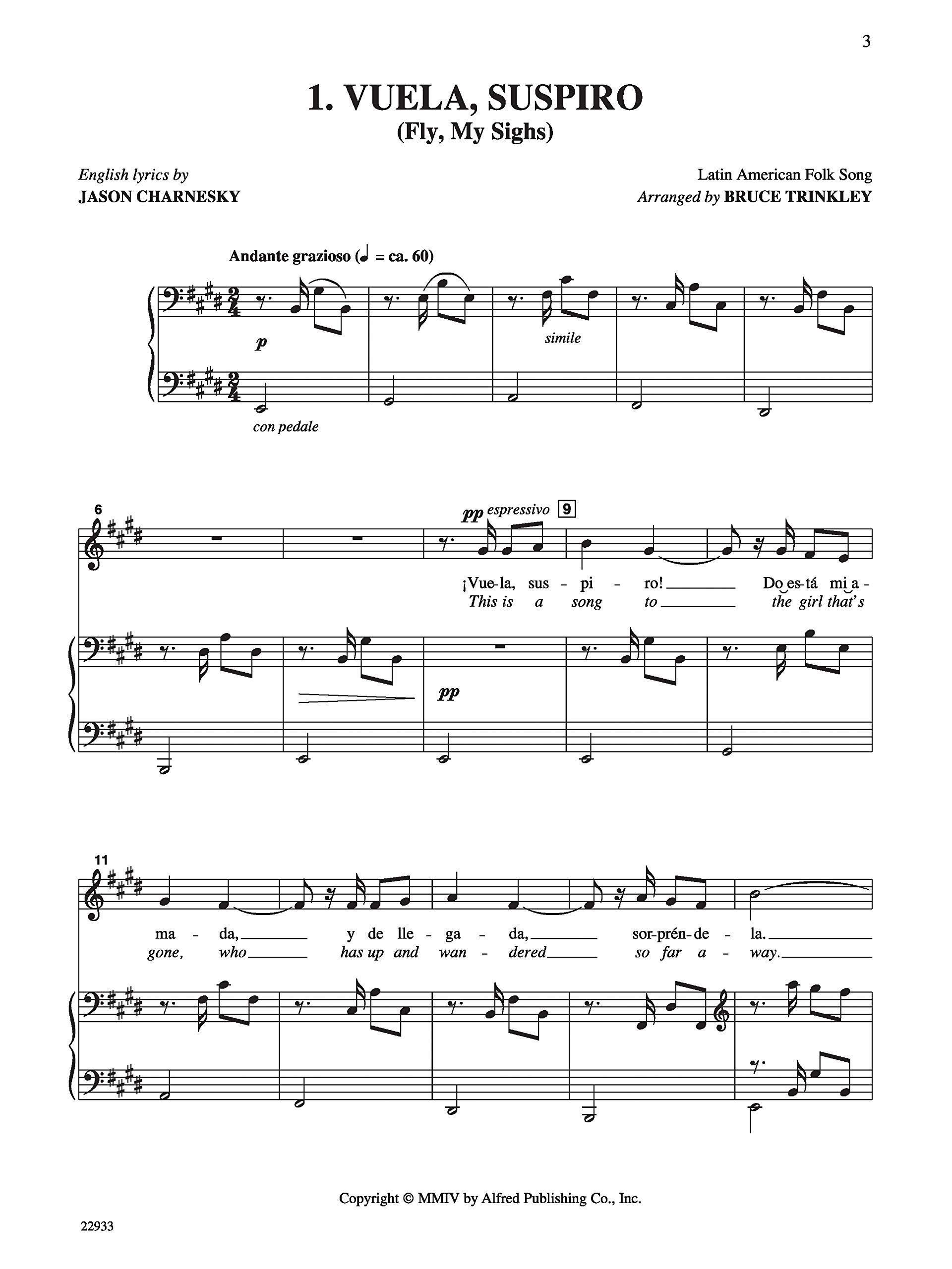 Nine Latin American Folk Songs: Medium High