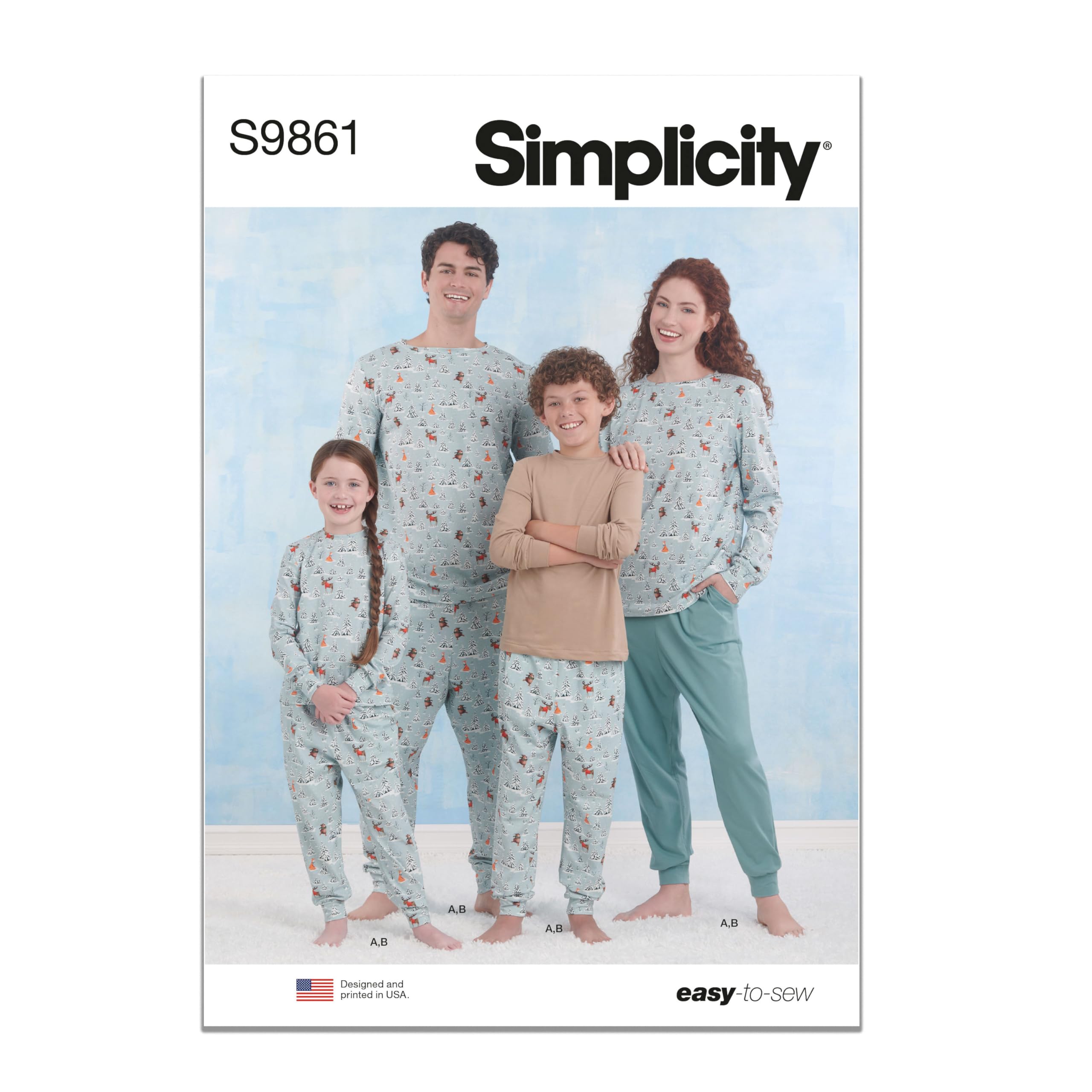 Vêtements d'intérieur en tricot Simplicity SS9861A pour vos moments de détente en famille