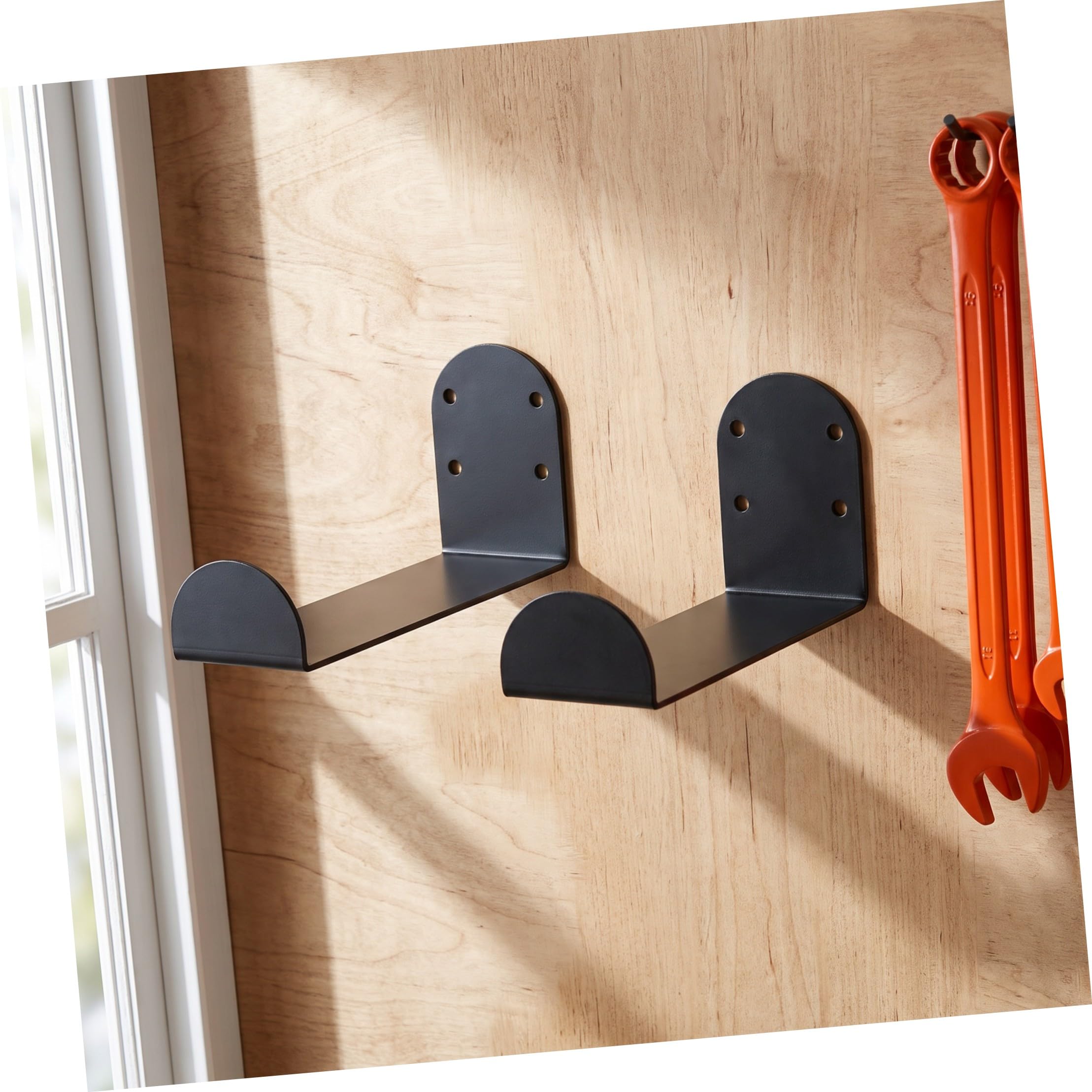 Toyvian 6 Pezzi Porta Snowboard da Parete in Metallo Nero per Garage e | Montaggio Rapido, Supporto Robusto, Ottimizzazione dello Spazio, Esposizione Raffinata per Sci e Tavole