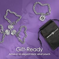 Vista 6 de Inspired Silver - Brazalete de plata con dije en forma de corazón pavé con pedrería de circonia cúbica