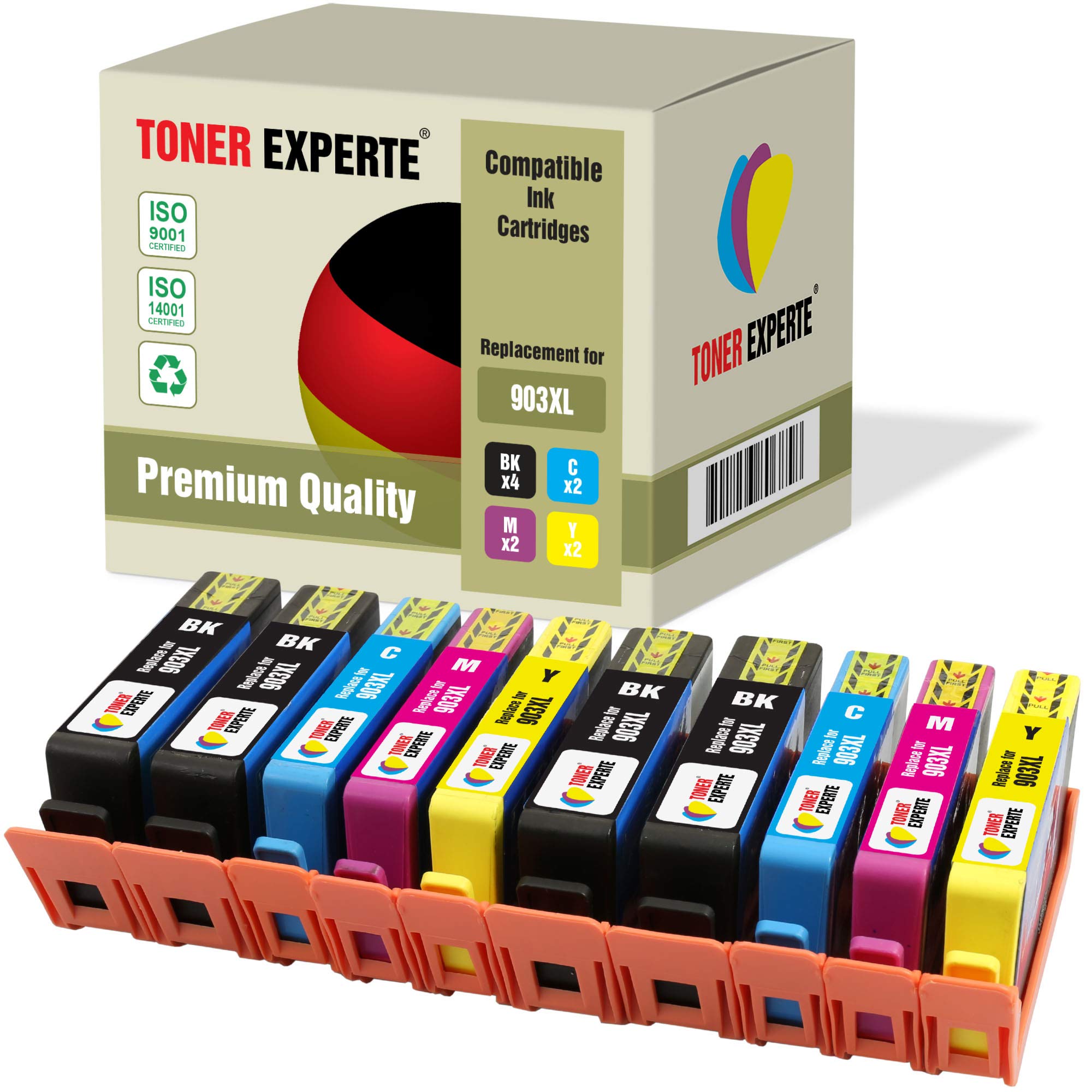 TONER EXPERTE® 10 XL Cartuchos de Tinta compatibles con HP 903XL 903 XL para Impresoras HP Officejet Pro 6950, 6960, 6970, 6975 | Alta Capacidad