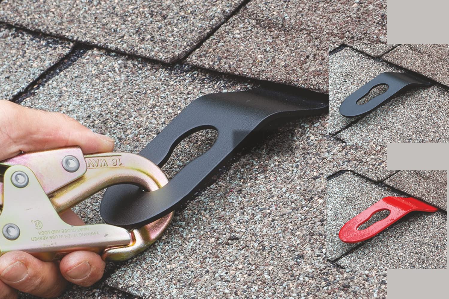 Tie Down 25-Pack Roofing Anchor Hitch Clip | Roof Anchor | Wood Anchor | Black | Use with Roofing Harness, Safety Harness, Safety Ropes for Fall Protection, and Other Fall Protection Accessories