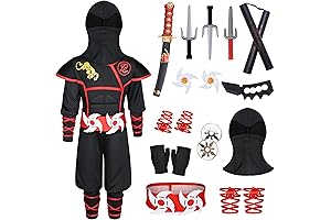 Mighty Ninja Warriors Costume, Halloween Ninja Costume for Boys, Kids Ninja Costume for Role Play