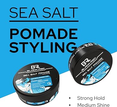BLACK & RED Wax Saç Şekillendirici Wax Sea Salt Pomade Deniz Tuzlu Güçlü Tutuş - 120 ml